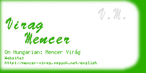 virag mencer business card